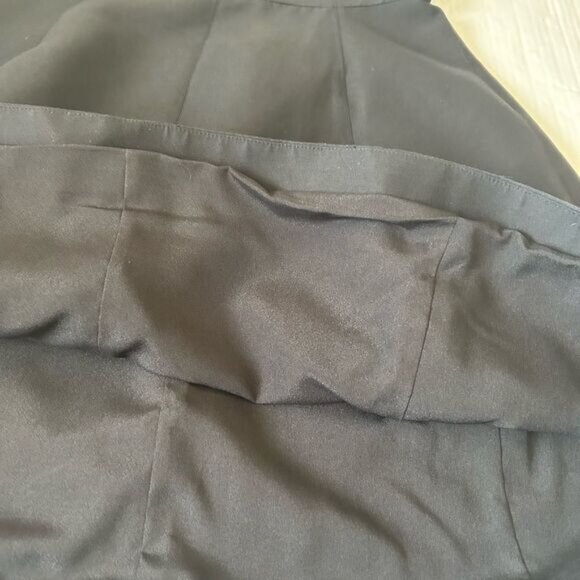 Halston Heritage Black A-line Mini Dress Size 10 - Picture 7 of 11